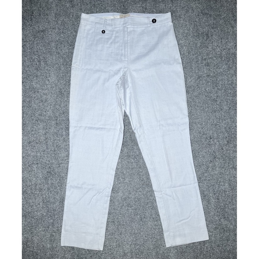 Anthropologie the Essential Slim Trousers Women Sz 6 US Light Blue Casual 30x28